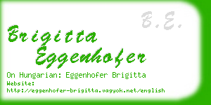 brigitta eggenhofer business card